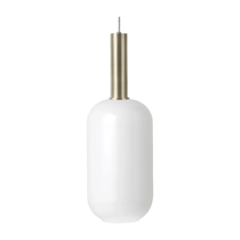 Suspension blanche 34 cm socket high doré Opal Collect - Ferm Living - The Cool Republic