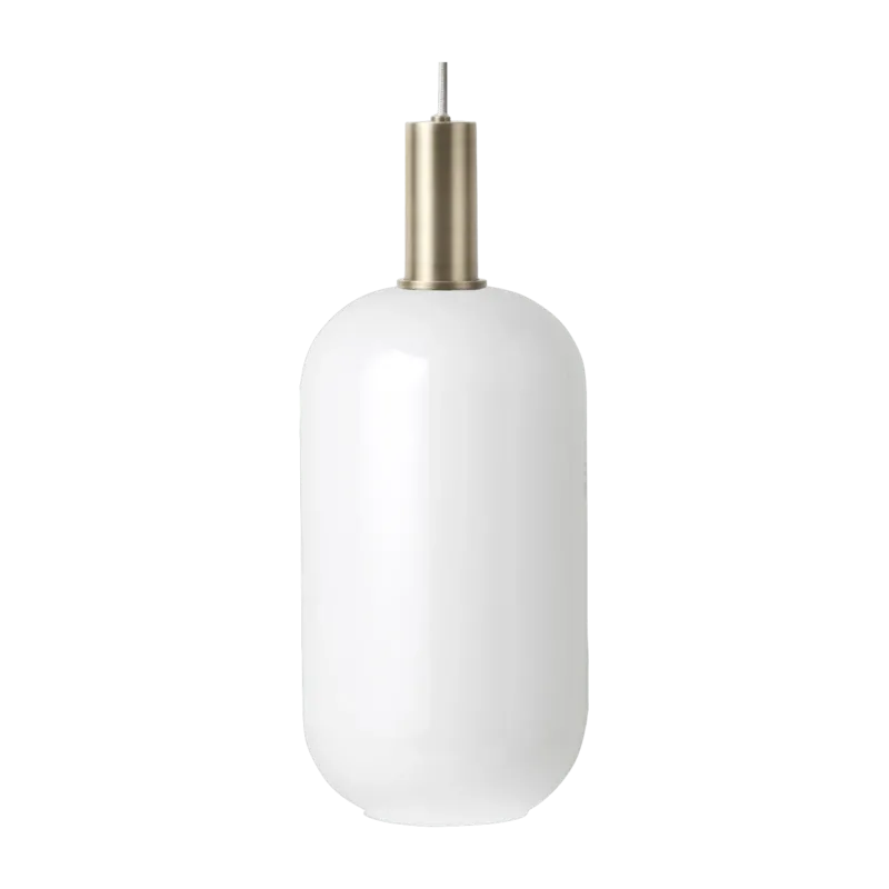 Suspension blanche 34 cm socket low doré Opal Collect - Ferm Living - The Cool Republic