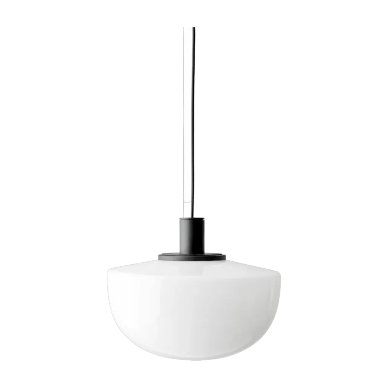 Suspension blanche en verre opaque Bank - Audo - The Cool Republic
