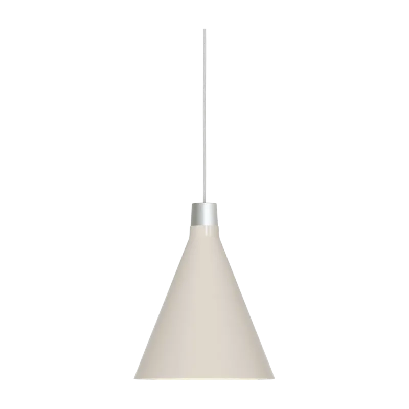 Suspension conique en métal anodisé et blanc 22x23cm Bower - Tala - The Cool Republic