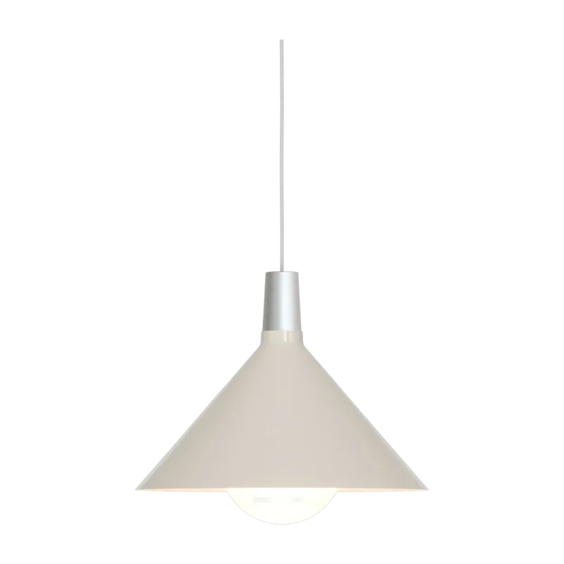 Suspension conique en métal anodisé et blanc 35x19cm Bower - Tala - The Cool Republic