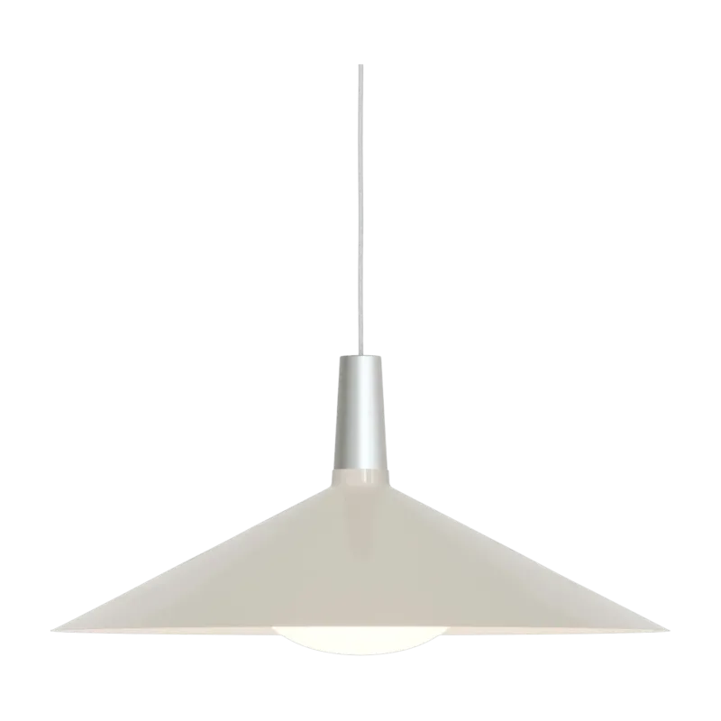 Suspension conique en métal anodisé et blanc 60x15,5cm Bower - Tala - The Cool Republic