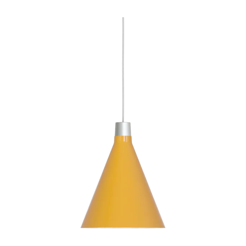 Suspension conique en métal anodisé et jaune 22x23cm Bower - Tala - The Cool Republic