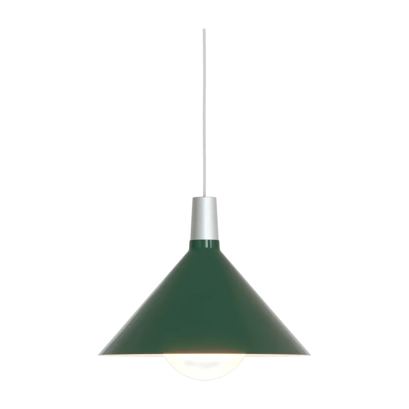Suspension conique en métal anodisé et vert 35x19cm Bower - Tala - The Cool Republic