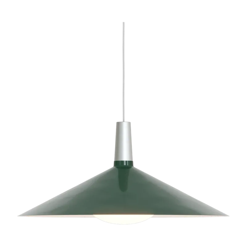 Suspension conique en métal anodisé et vert 60x15,5cm Bower - Tala - The Cool Republic