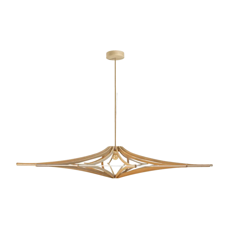 Suspension Design blanche XL 160cm câble lin SINGING BRUT - RIF - The Cool Republic