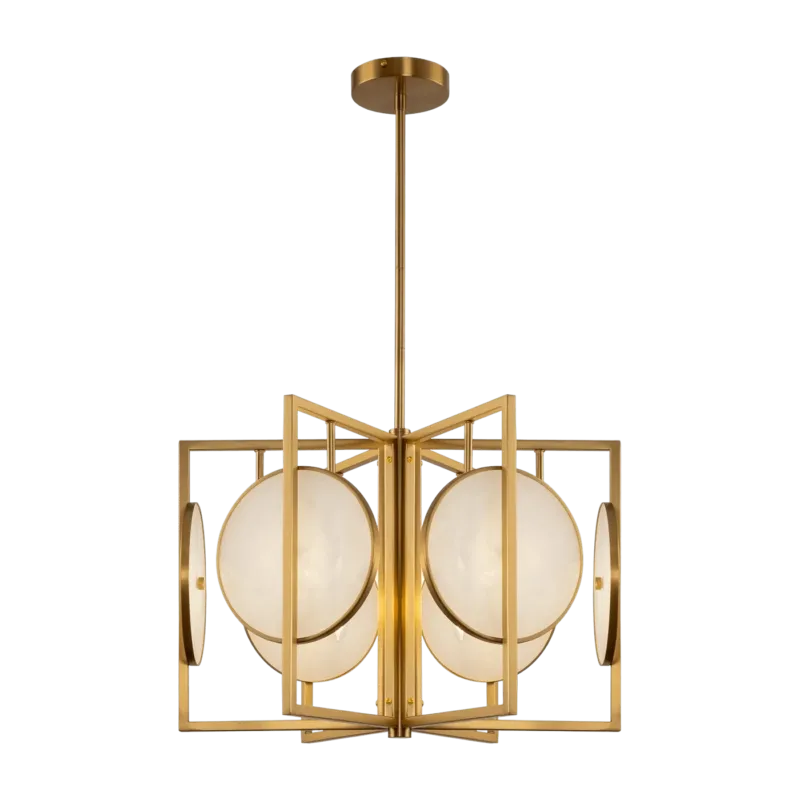 Suspension dorée 6 ampoules Marmo - Maytoni - The Cool Republic