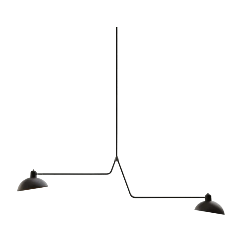 Suspension double en aluminium noir 61 cm Waldorf - Lambert & Fils - The Cool Republic