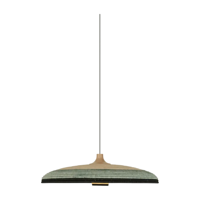 Suspension en abaca tissée bleue L Grass - Forestier - The Cool Republic