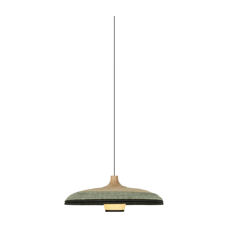 Suspension en abaca tissée bleue M Grass - Forestier - The Cool Republic