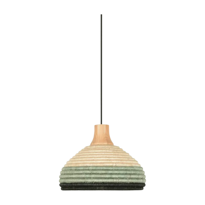Suspension en abaca tissée bleue S Grass - Forestier - The Cool Republic