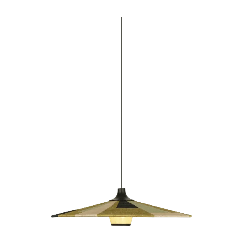 Suspension en abaca tissée vert L Parrot - Forestier - The Cool Republic