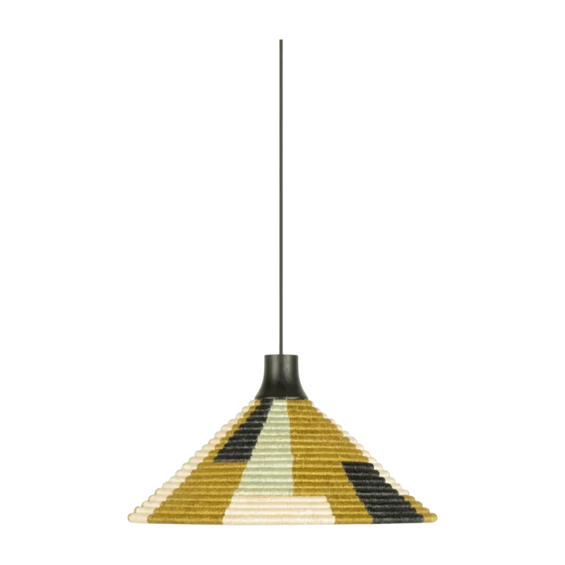 Suspension en abaca tissée verte S Parrot - Forestier - The Cool Republic