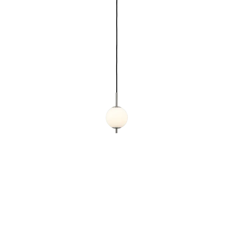 Suspension en acier et verre soufflé opalin 12x23cm Audrey - Umage - The Cool Republic