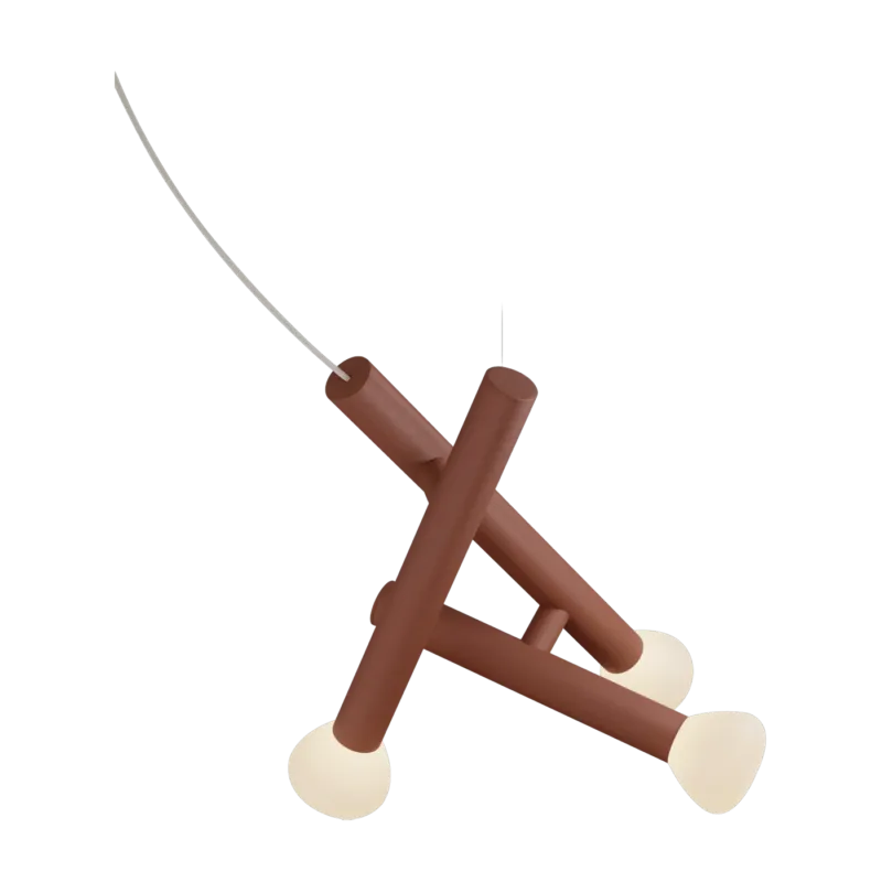 Suspension en aluminium terracotta cordon blanc Parc n°4 - Lambert & Fils - The Cool Republic
