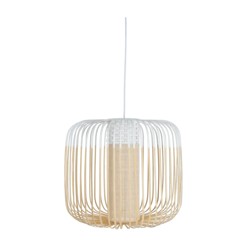 Suspension en bambou blanc 45 cm Bamboo Light - Forestier - The Cool Republic
