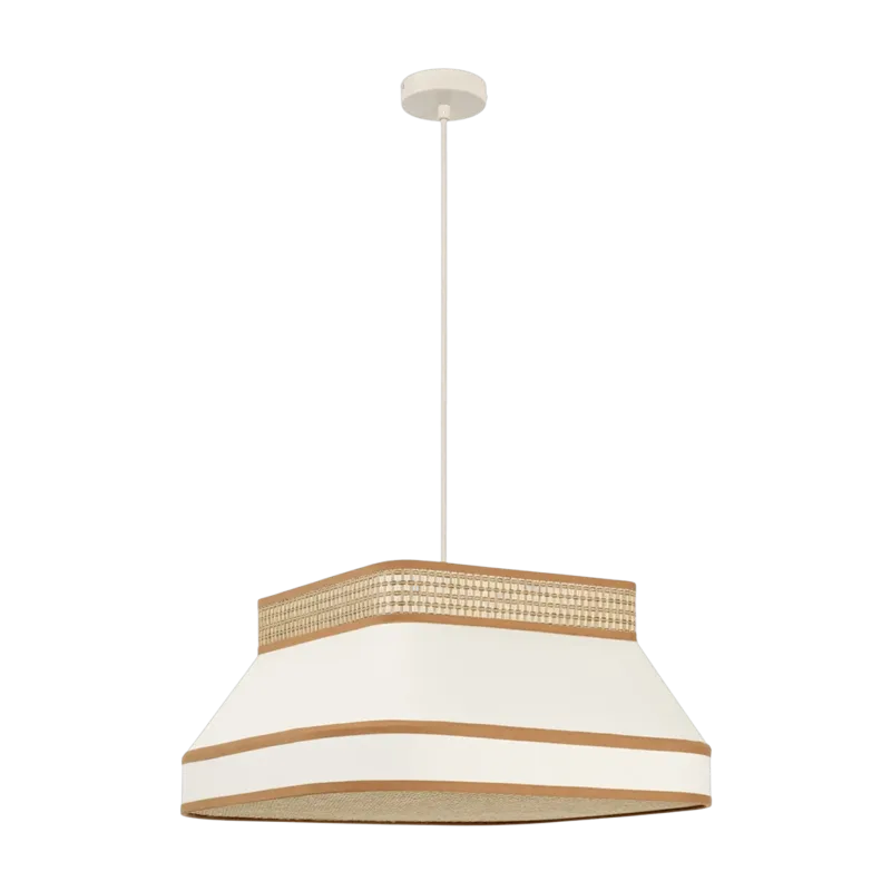 Suspension en coton et papier beige crème 48x48cm Square - Market Set - The Cool Republic