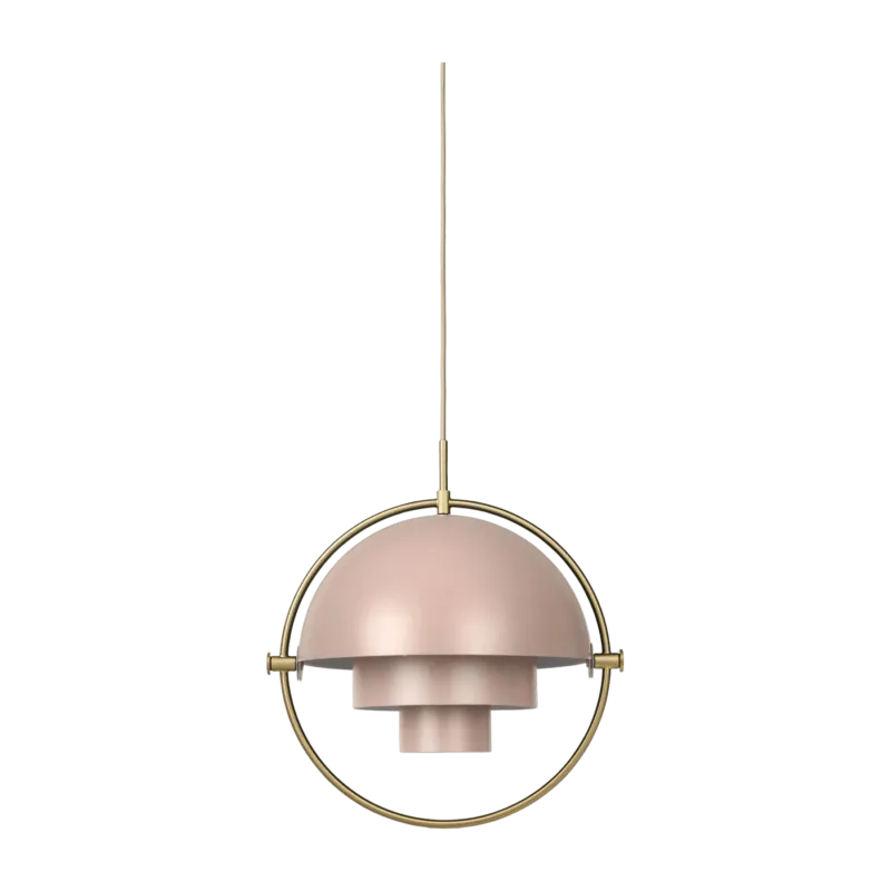 Suspension en laiton et métal rose Multi Lite - Gubi - The Cool Republic