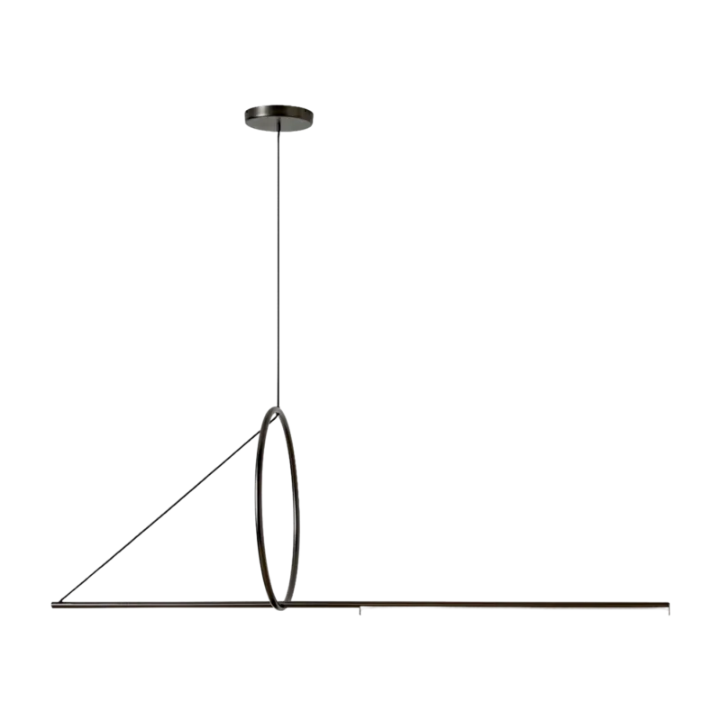 Suspension en laiton massif noir Cercle et Trait - CVL Luminaires - The Cool Republic