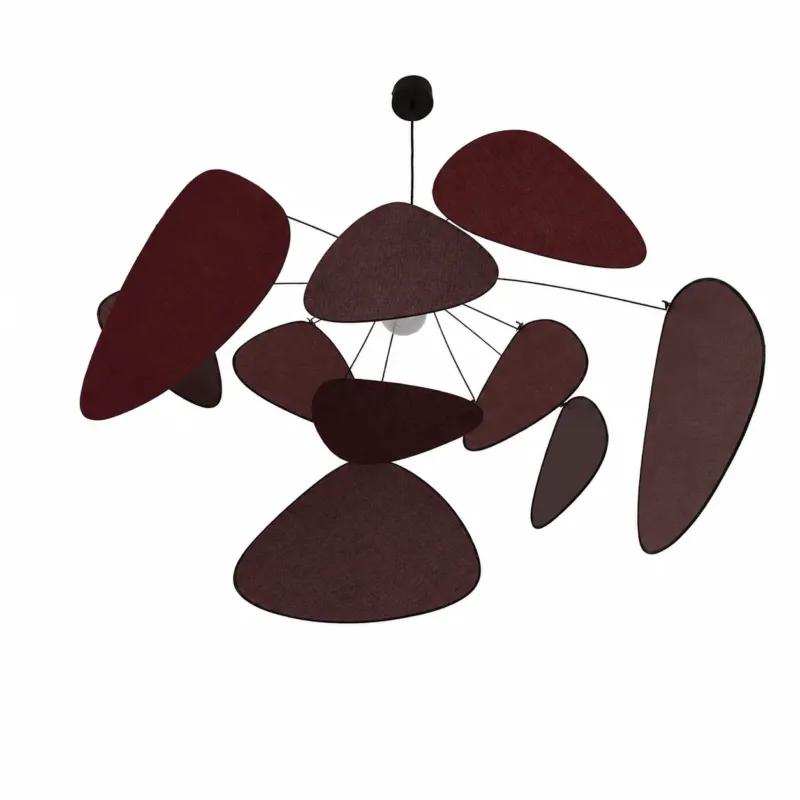 Suspension en lin bordeaux et métal noir 110 cm Screen - The Cool Republic x Market set - The Cool Republic