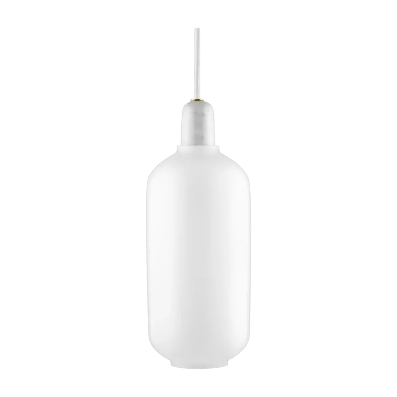 Suspension en marbre blanc et verre opalin 26 cm Amp blanc / blanc - Normann Copenhagen - The Cool Republic
