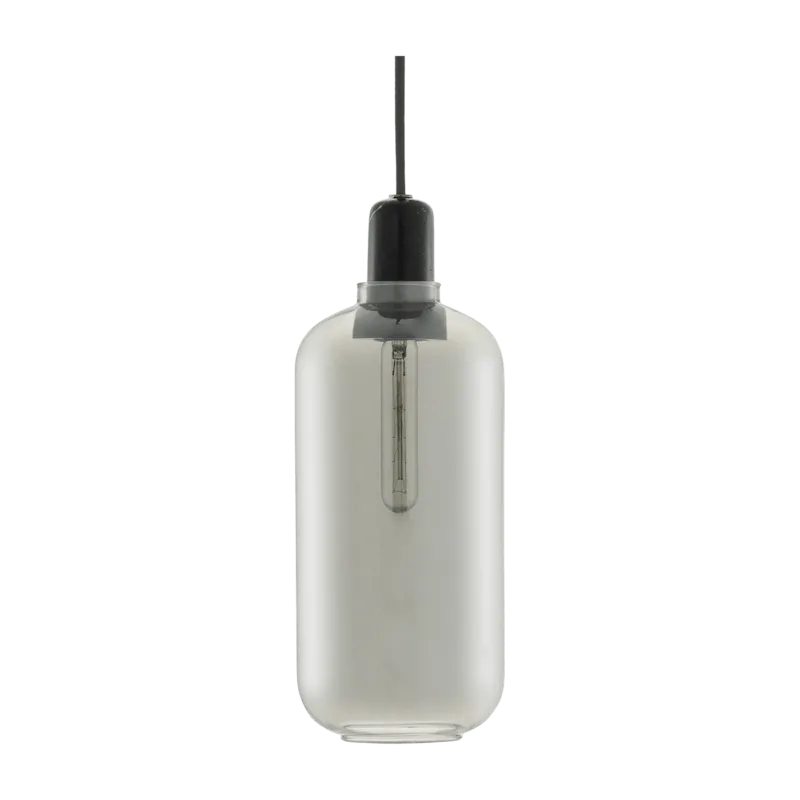 Suspension en marbre noir et verre fumé 26 cm Amp Smoke/noir - Normann Copenhagen - The Cool Republic