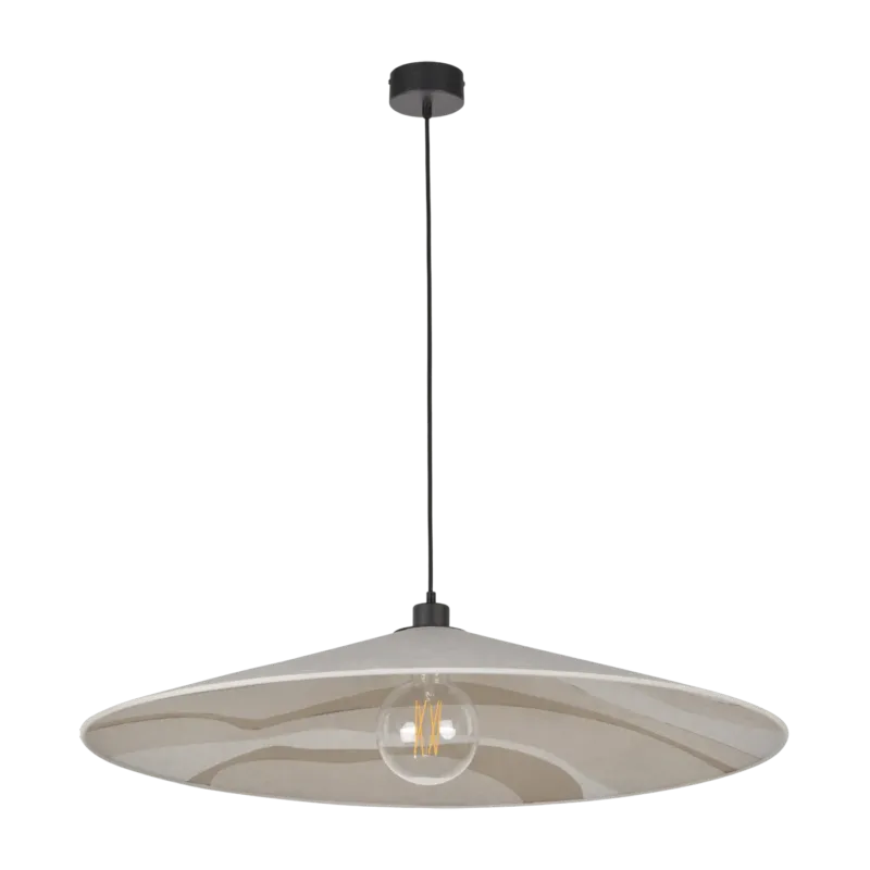 Suspension en métal et en tissu beige 80 Sonia laudet - Market set - The Cool Republic