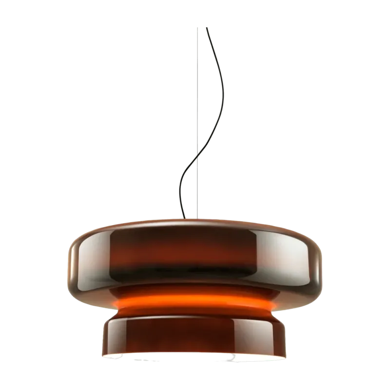 Suspension en polycarbonate teinté ambre Bohemia 84 LED - Marset - The Cool Republic