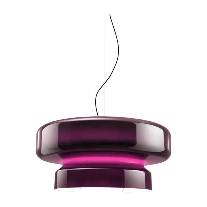 Suspension en polycarbonate teinté violet Bohemia 84 LED - Marset - The Cool Republic
