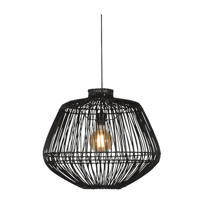 Suspension en rotin noir Madagascar - Good & Mojo - The Cool Republic