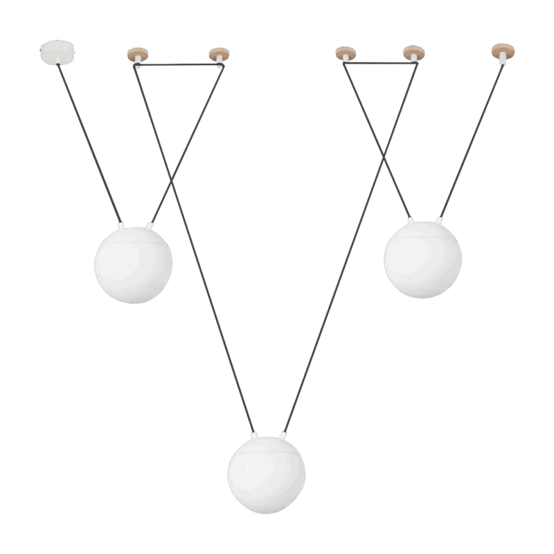 Suspension en verre blanc 3L Mine Space - Faro Barcelona - The Cool Republic