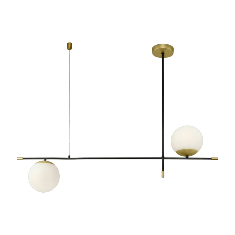 Suspension en verre et métal noir et or Nostalgia - Maytoni - The Cool Republic