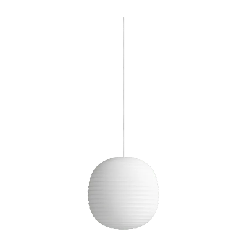 Suspension en verre givré blanc 20 cm Lantern - New Works - The Cool Republic