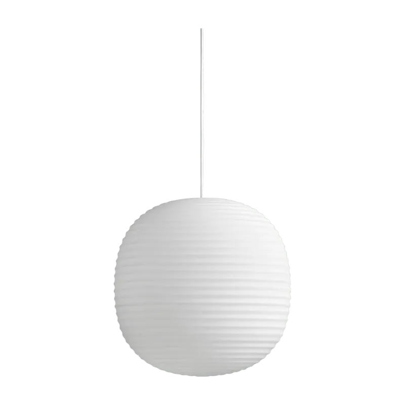 Suspension en verre givré blanc 40 cm Lantern - New Works - The Cool Republic