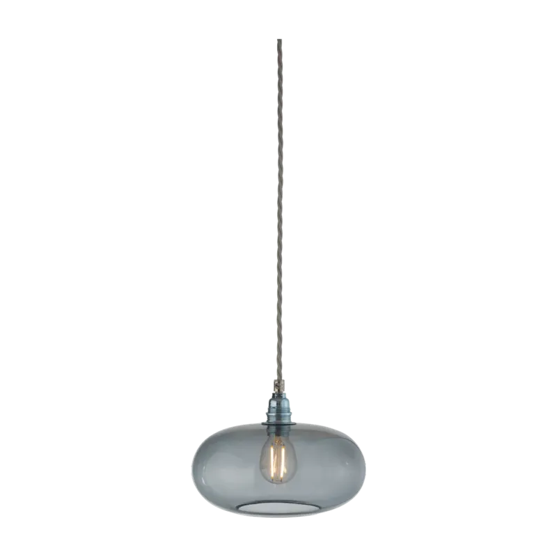 Suspension en verre gris fumé 21 cm Horizon - Ebb & Flow - The Cool Republic
