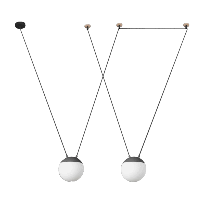 Suspension en verre grise 2L Mine Space - Faro Barcelona - The Cool Republic