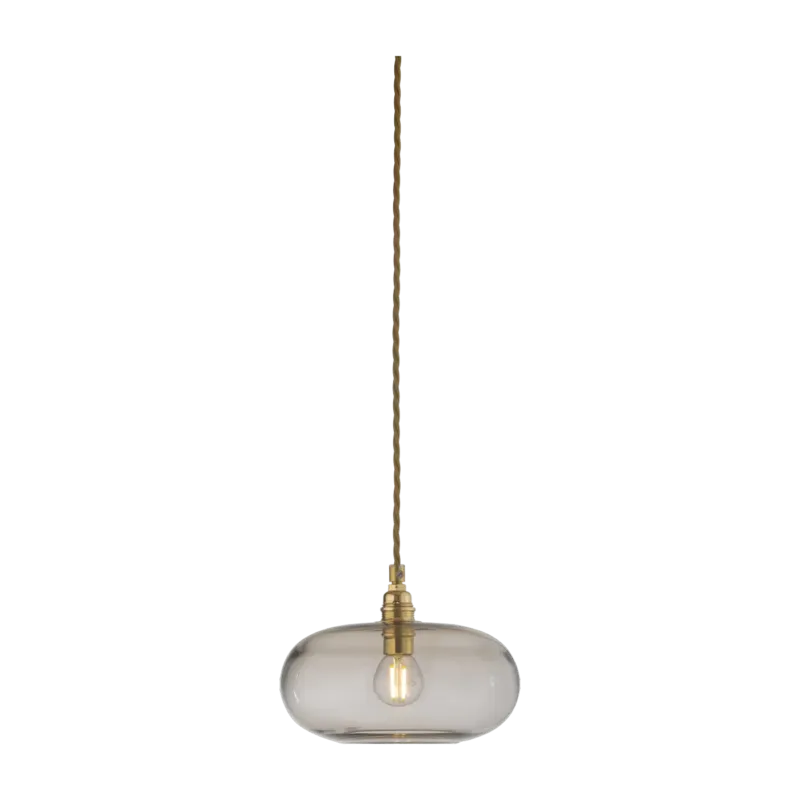 Suspension en verre marron transparent et détail en laiton 21 cm Horizon - Ebb & Flow - The Cool Republic