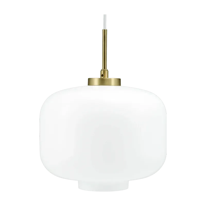 Suspension en verre opale et métal doré 25 cm Arp - Dyberg Larsen - The Cool Republic