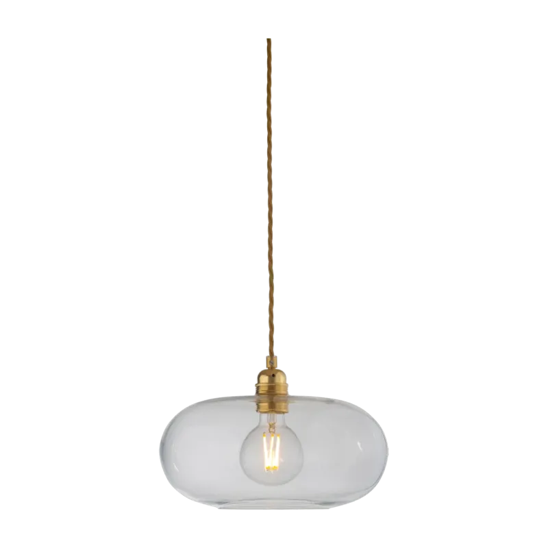 Suspension en verre transparent et détail en laiton 29 cm Horizon - Ebb & Flow - The Cool Republic