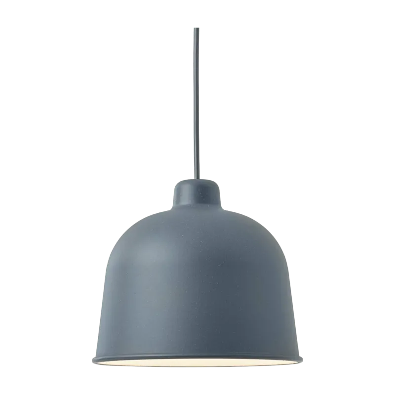 Suspension LED en fibre de bambou bleu gris Grain - Muuto - The Cool Republic