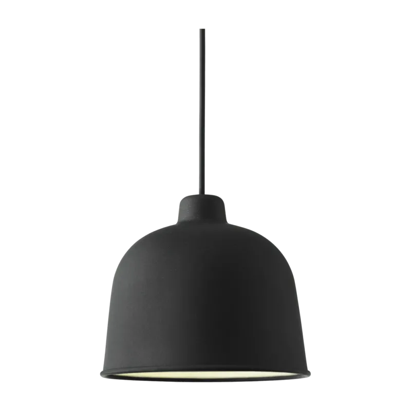 Suspension LED en fibre de bambou noir Grain - Muuto - The Cool Republic