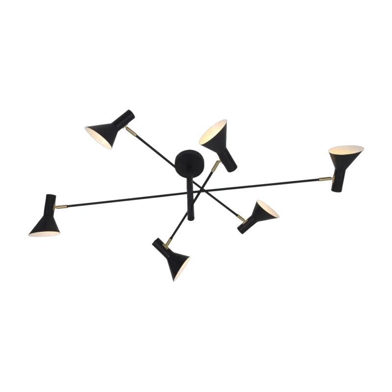 Suspension noire ajustable 6 lampes Izmir - It's about Romi - The Cool Republic