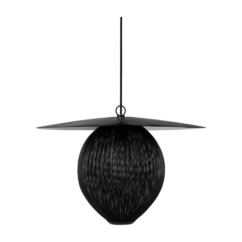 Suspension noire et base en métal noir 22 cm Satellite - Gubi - The Cool Republic
