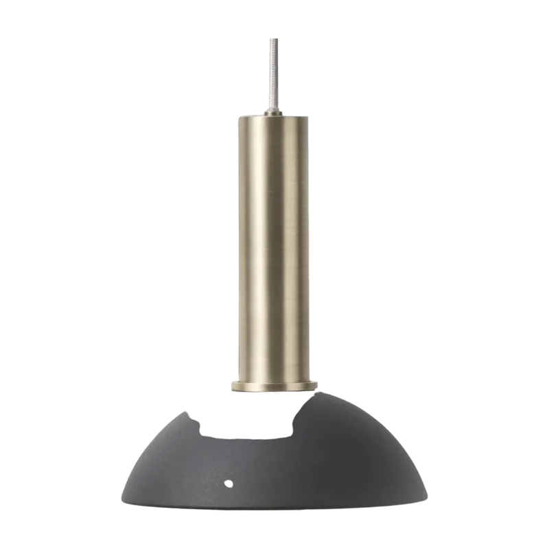 Suspension noire socket high doré Hoop Collect - Ferm Living - The Cool Republic