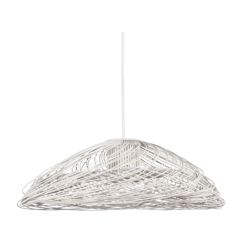 Suspension rotin blanche Satelise - Forestier - The Cool Republic
