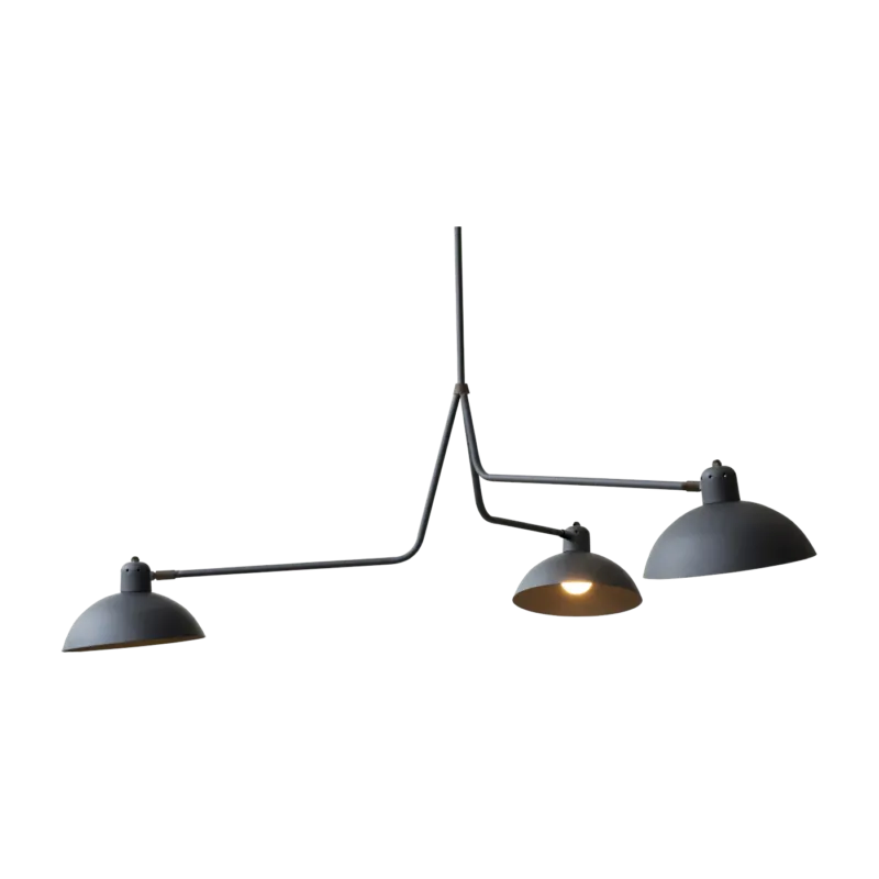 Suspension triple en aluminium noir 137 cm Waldorf - Lambert & Fils - The Cool Republic