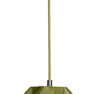 Suspension vert olive et chrome 20 cm Soft serve 01 - Crème atelier - The Cool Republic
