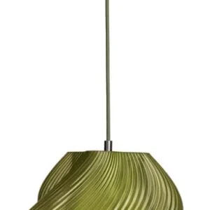 Suspension vert olive et chrome 25 cm Soft serve 02 - Crème atelier - The Cool Republic
