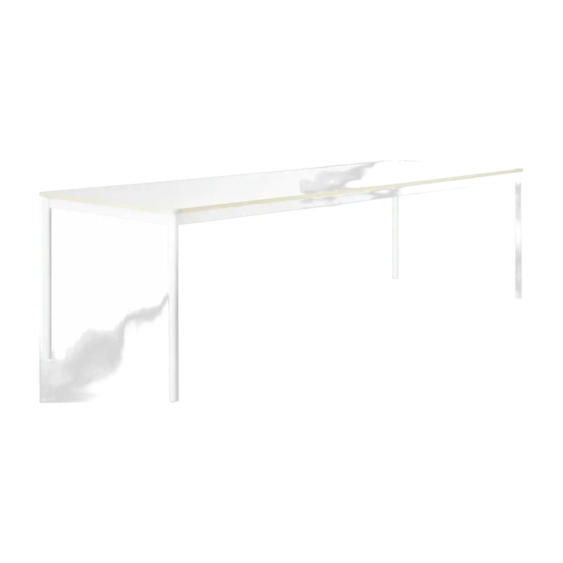 Table 140 cm blanche et bois piétement blanc Base - Muuto - The Cool Republic