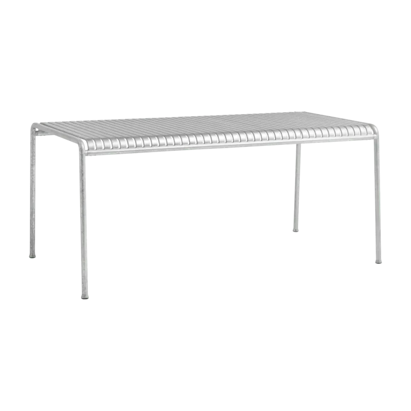 Table à manger d'extérieur en métal gris galvanisé 170x90cm Palissade - HAY - The Cool Republic